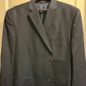 Cremieux Men's Navy Blue Striped Suit